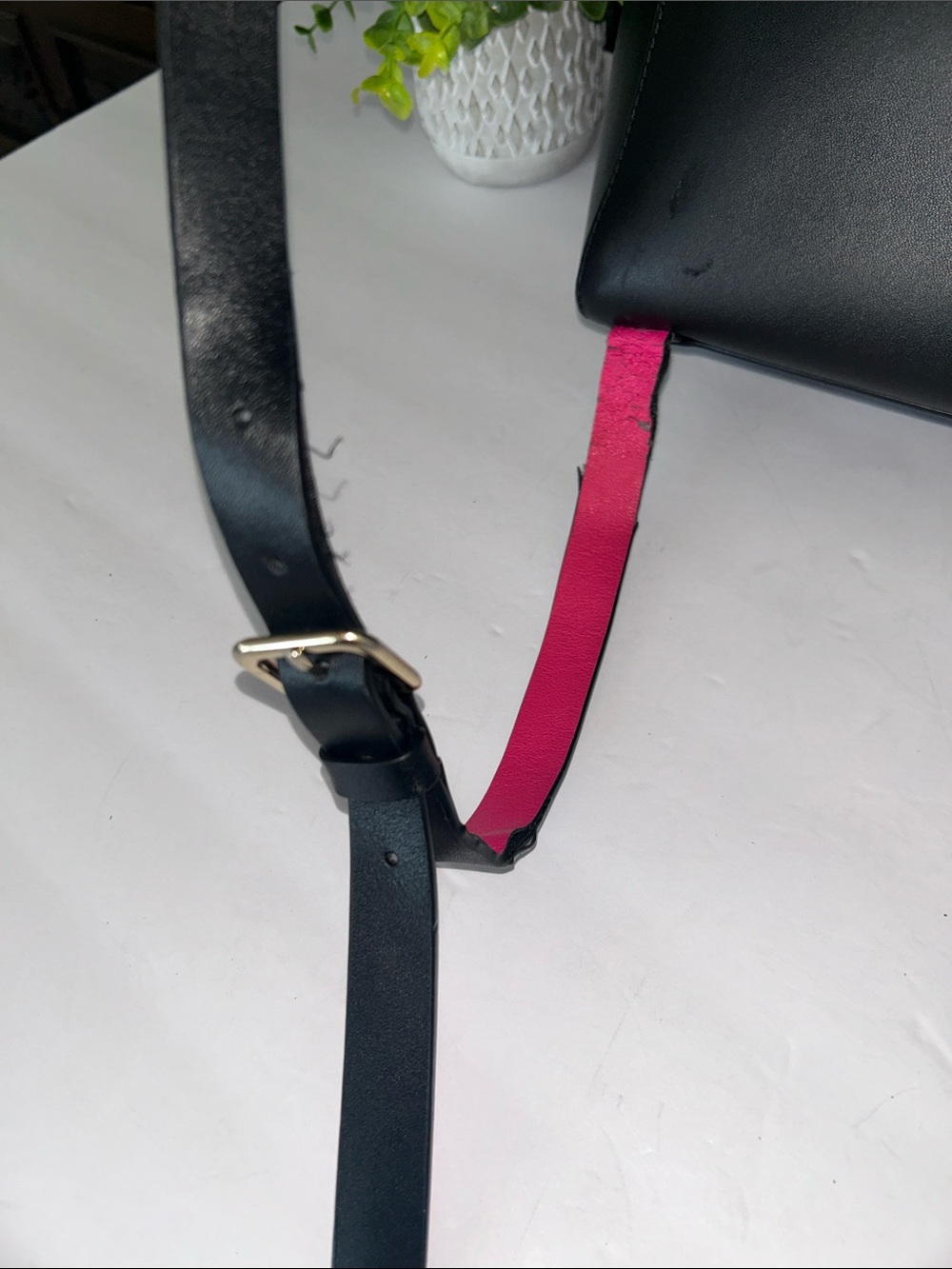 kate spade Black Leather Backpack with Pink Strap Accents - Picture 10 of 17